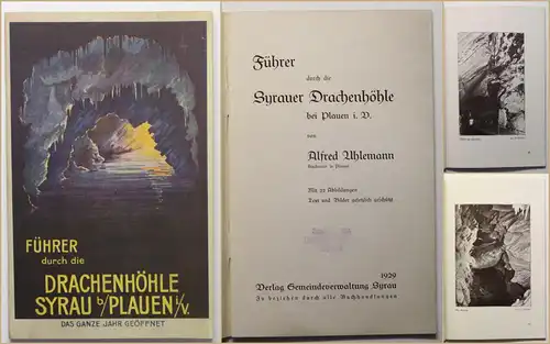 Orig. Prospekt Führer durch die Drachenhöhle Syrau b. Plauen 1929 Sachsen sf