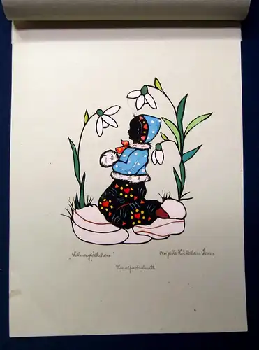 Original Scherenschnitt "Schneeglöckchen"1989 Brigitte Hüchelheim js