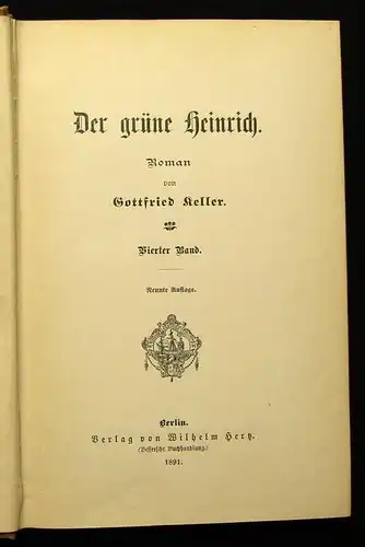 Gottfried Kellers gesammelte Werke 5 Bde. + Novellen 1895- 1906 dekorativ js