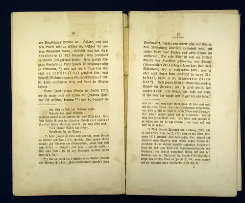 Bergk Acht Lieder von Goethe 1857 Zum erstenmale mit Erläuterungen Lyrik js