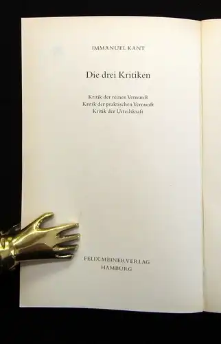 Brandt, Klemme Immanuel Kant 3 Bde. 2003 Kritik der Vernunft,Urteilskraft... js