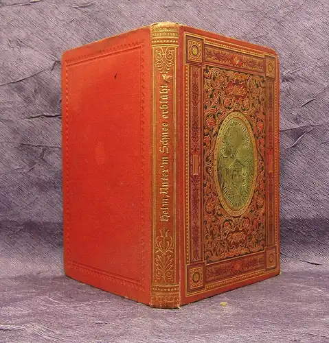 Helm, Clementine Unter`m Schnee erblüht 1880 dekorativer Einband Literatur