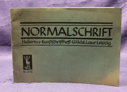 Unbenutztes Schreibübungsheft "Normalschrift" um 1920 Linguistik Orthographie js