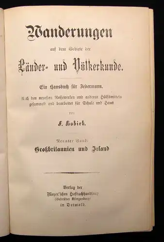 Hobirk Wanderungen auf dem Gebiete der Länder-u. Völkerkunde 1875 Bd.1-25 kompl.