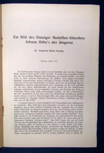 Danzig Ein Bild des Danziger Medaillen-Künstlers Johann Höhn's 1931 js