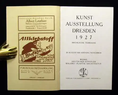 Kunst- Ausstellung Dresden 1927 Kunst Kultur Malerei Skulptur