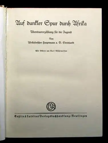 2 Bücher Jack der lustige Seekadett/ Auf dunkler Spur nach Afrika um 1930