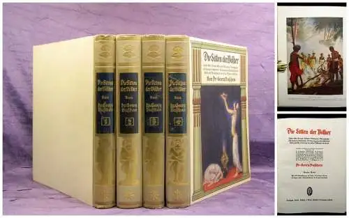 Buschan,Georg Dr. Die Sitten der Völker 1-4 komplett um 1900 500 Abb. Bräuche