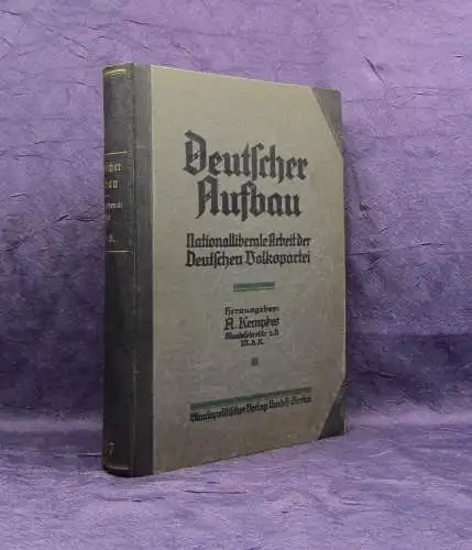 Kempkes Deutscher Aufbau 1927 Geschichte Gesellschaft Politik