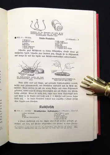 Schäfer das neue illustrierte Kochbuch 108. Auflage 1822 um 1928 Kochen Küche