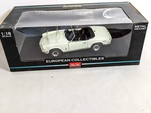 Sun Star 1970 Triumph Spitfire MK IV   Glacier weiß  1/18 mit OVP  F18