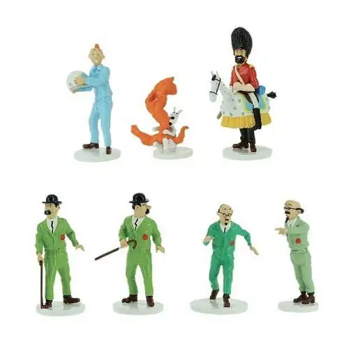 Tintin Metallfiguren Set Tim und Struppi auf dem Mond  Moulinsart 29254  (L)*