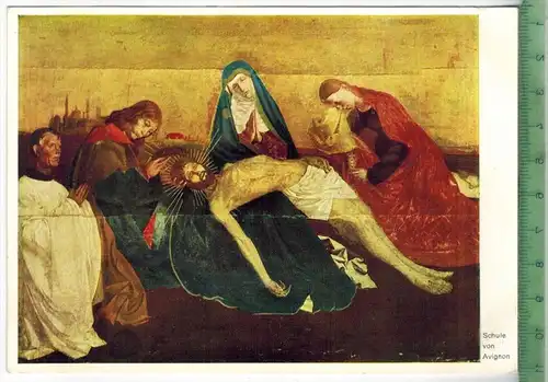 Louvre Paris Schule von Avignon, Pieta um 1475, nach dem farbigen Hanfstaengel-Druck, 74x100 cm