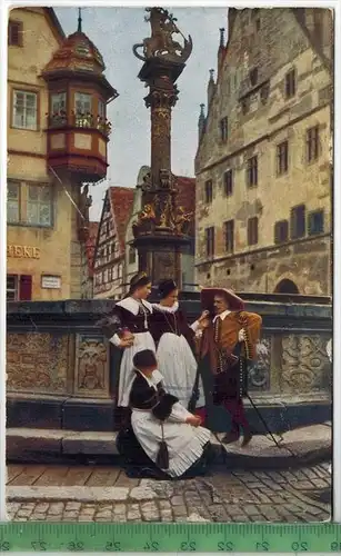 Alt Rothenburg, am Georgsbrunnen, Verlag: Martin Herpich, München, Nr.11, Postkarte, Erhaltung: I-II, unbenutzt,