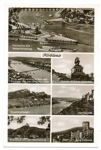 Koblenz, 7 Bilder Karte,  ungel.