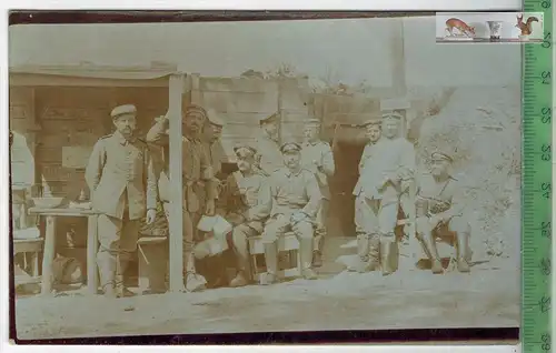Deutsche Offiziere  in Frankreich-1. Weltkrieg 1914-18, Verlag: -----------, -Postkarte, Erhaltung: I-II, Rückseite