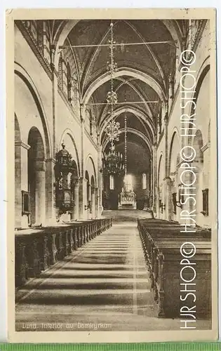 Lund, Interiör av Domkyrkan um 1930/1940 Verlag:---. POSTKARTE