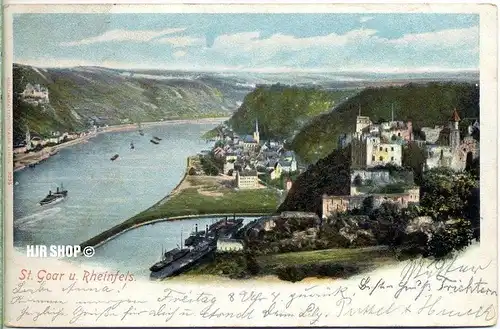 Postkarte, St. Goar u. Rheinfels.