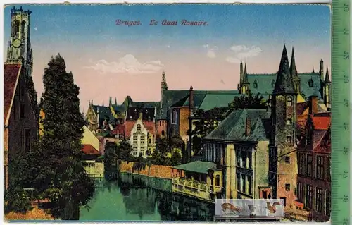 Bruges -1917-, Verlag. --------, FELD- POSTKARTE  ohne Frankatur, mit Stempel, gelaufen!! 7.2.17, Erhaltung: I-II,