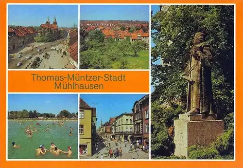 Ansichtskarte, Mühlhausen-Thomas Müntzer-Stadt