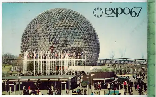 Expo 67, Verlag: -----, POSTKARTE mit Frankatur, mit  Stempel  MONTREAL  4.IX. 1967, Erhaltung: I-II, Karte