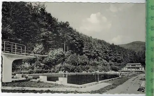 Luftkurort Lonau/Harz, Waldschwimmbad  um 1950/1960, Verlag: Lederbogen, Goslar , POSTKARTE,  ohne Frankatur,