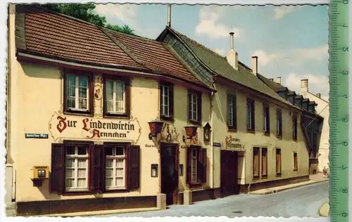 Bad Godesberg, Zur Lindenwirtin um 1950/1960, Verlag: Hans Andres, Hamburg, POSTKARTE   Erhaltung: I-II