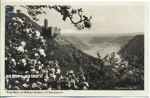 um 1920/1930 Ansichtskarte,  „Burg Maus“  ungebrauchte Karte