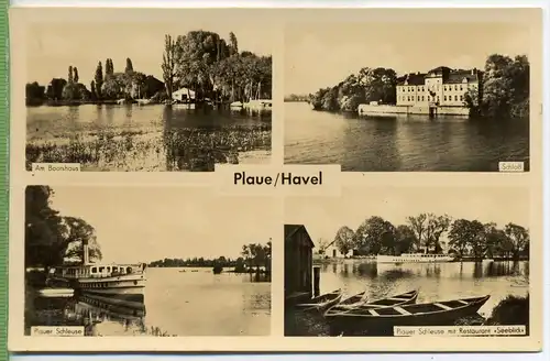 Plaue/Havel 1960/1970,  Verlag: VEB Bild und Heimat , POSTKARTE mit Frankatur, mit Stempel, BRANDENBURG-HAVEL,