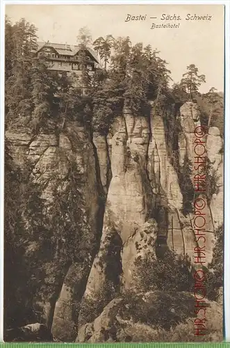 Bastei, Sächs. Schweiz- Basteihotel um 1910/1920 Verlag: H.Engler`s,  Postkarte,  unbenutzte Karte ,  Erhaltung: I-II