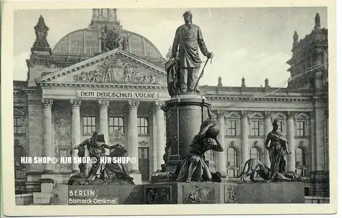 „Berlin, Bismarck-Denkmal“  um 1910/1920 Ansichtskarte,  ungebrauchte Karte in guter Erhaltung