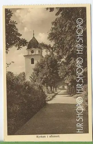 Kyrkan i aftonsol um 1930/1940 Verlag: ---. POSTKARTE unbenutzte Karte