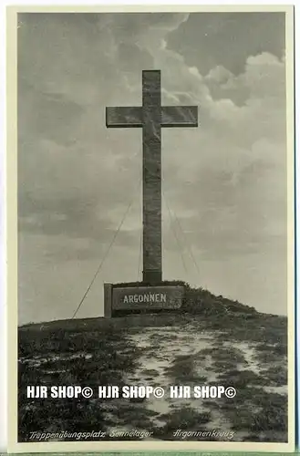 „ Truppenübungsplatz Sennelager, Argonnenkreuz “   um 1920/1930,  Ansichtskarte, ungebrauchte Karte