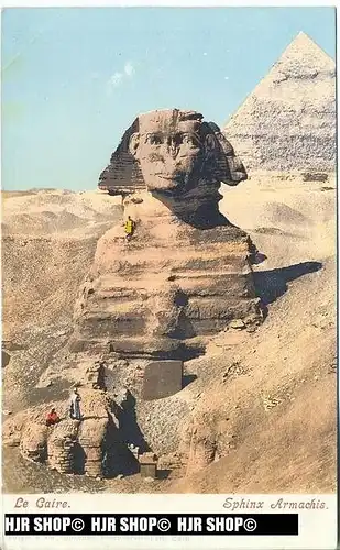 „Sphinx mit Traumstele, Photochromiekarte“   um 1930/1940,  Ansichtskarte, ungebrauchte Karte