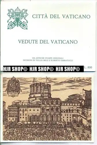 „VEDUTE DEL VATICANO, 4 x Stadtansichten“  um 1980/1990 Ansichtskarten,