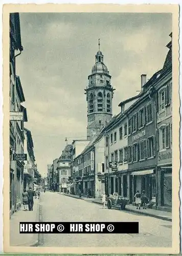 um 1940/1950 Ansichtskarte " Marktstrasse ", ungebrauchte Karte