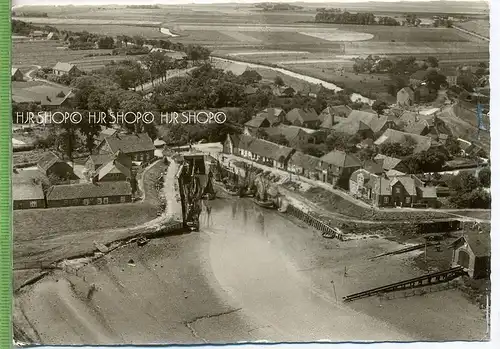 Dornumer-Westeraccumersiel, bei Ebbe, ( Original Luftbild) , um 1950/1960,  Verlag: D, Luftbid K. G. Hamburg, Postkarte,