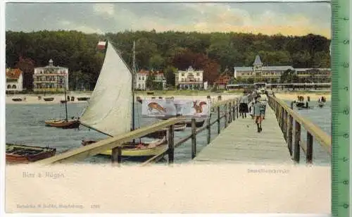 Binz a. Rügen, Seeschlossbrücke, Verlag: Reinicke & Rubin, Magdeburg,  POSTKARTE, Erhaltung: I-II,