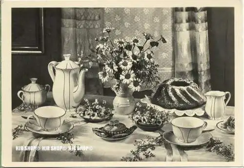 „ Kaffee-Tafel“   um 1950/1960,  Ansichtskarte, ungebrauchte Karte