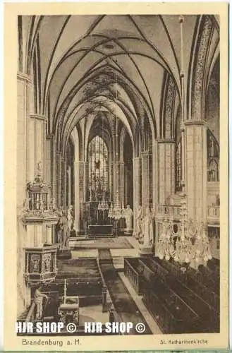 um 1920/1930 Ansichtskarte  „St. Katharinenkirche“ , ungebrauchte Karte