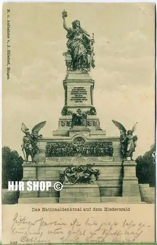 Postkarte, Das Nationaldenkmal auf dem Niederwald