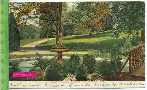 Cupid`s Fontain, Elizabeth Park, Hrtford, Conn., gel. 15.06.1909 / Hartford.Conn.