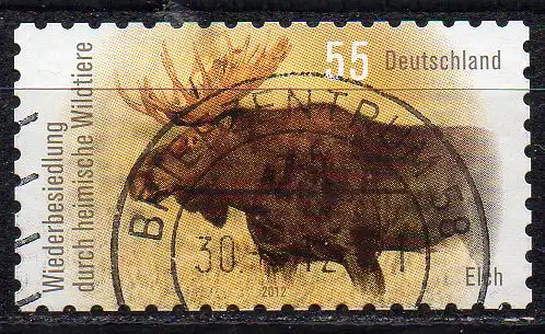 BRD, Mi-Nr. 2922 gest., gestanzt, Elch