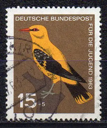 BRD, Mi-Nr. 402 gest., Jugend 1963: Vögel - Pirol
