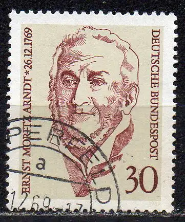 BRD, Mi-Nr. 611 gest., Ernst Moritz Arndt