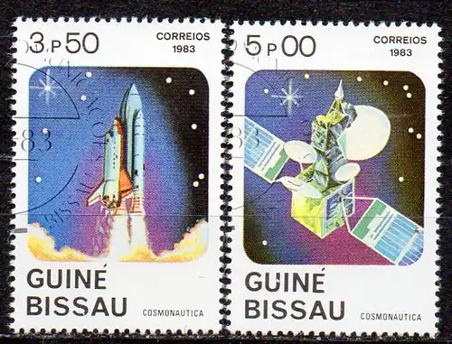 Guinea-Bissau, Mi-Nr. 668 + 669 gest., Raumfahrt