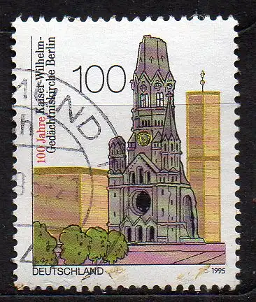 BRD, Mi-Nr. 1812 gest., 100 Jahre Kaiser-Wilhelm-Gedächtniskirche Berlin