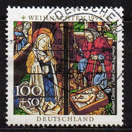 BRD, Mi-Nr. 1832 gest.,  Weihnachten 1995