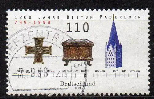 BRD, Mi-Nr. 2060 gest., 1200 Jahre Bistum Paderborn
