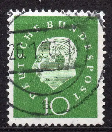 BRD, Mi-Nr. 303 gest., Bundespräsident Theodor Heuss III